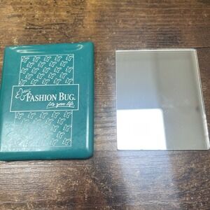 VTG FASHION BUG Fits For Life Pocket Mirror with Rubber Sleeve Store Logo